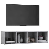 Mobile TV Grigio Cemento 142,5x35x36,5 cm in Legno Multistrato 805547