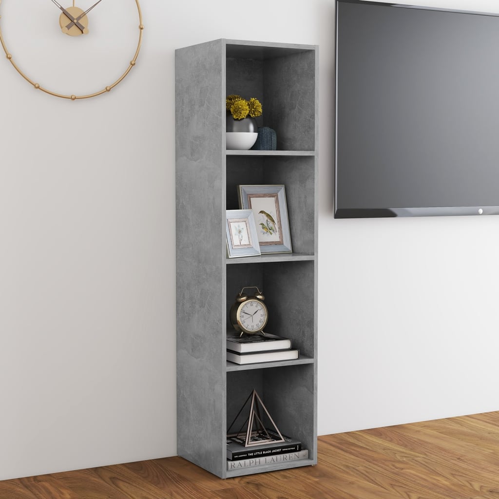 Mobile TV Grigio Cemento 142,5x35x36,5 cm in Legno Multistrato 805547