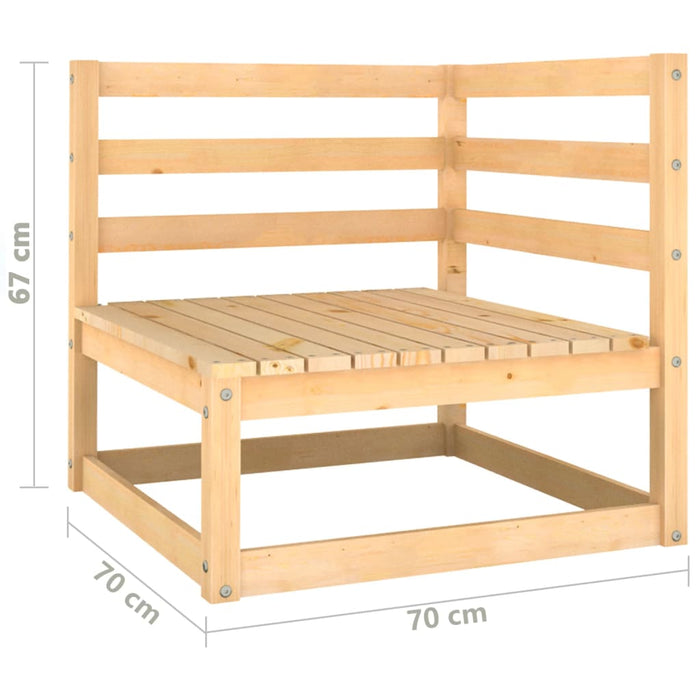 Divano Angolare da Giardino in Legno Massello di Pino cod mxl 42685