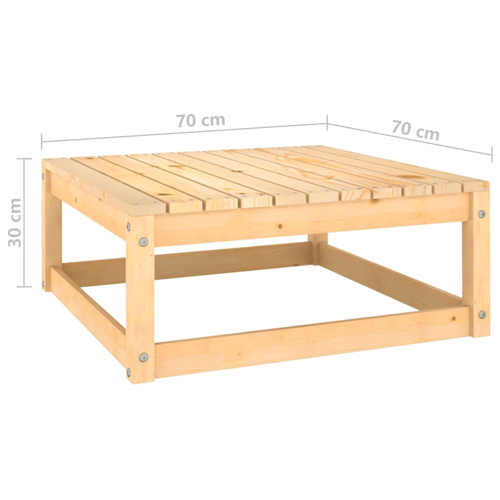 Poggiapiedi da Giardino 42x35x45 cm in Legno Massello di Pino cod mxl 51134