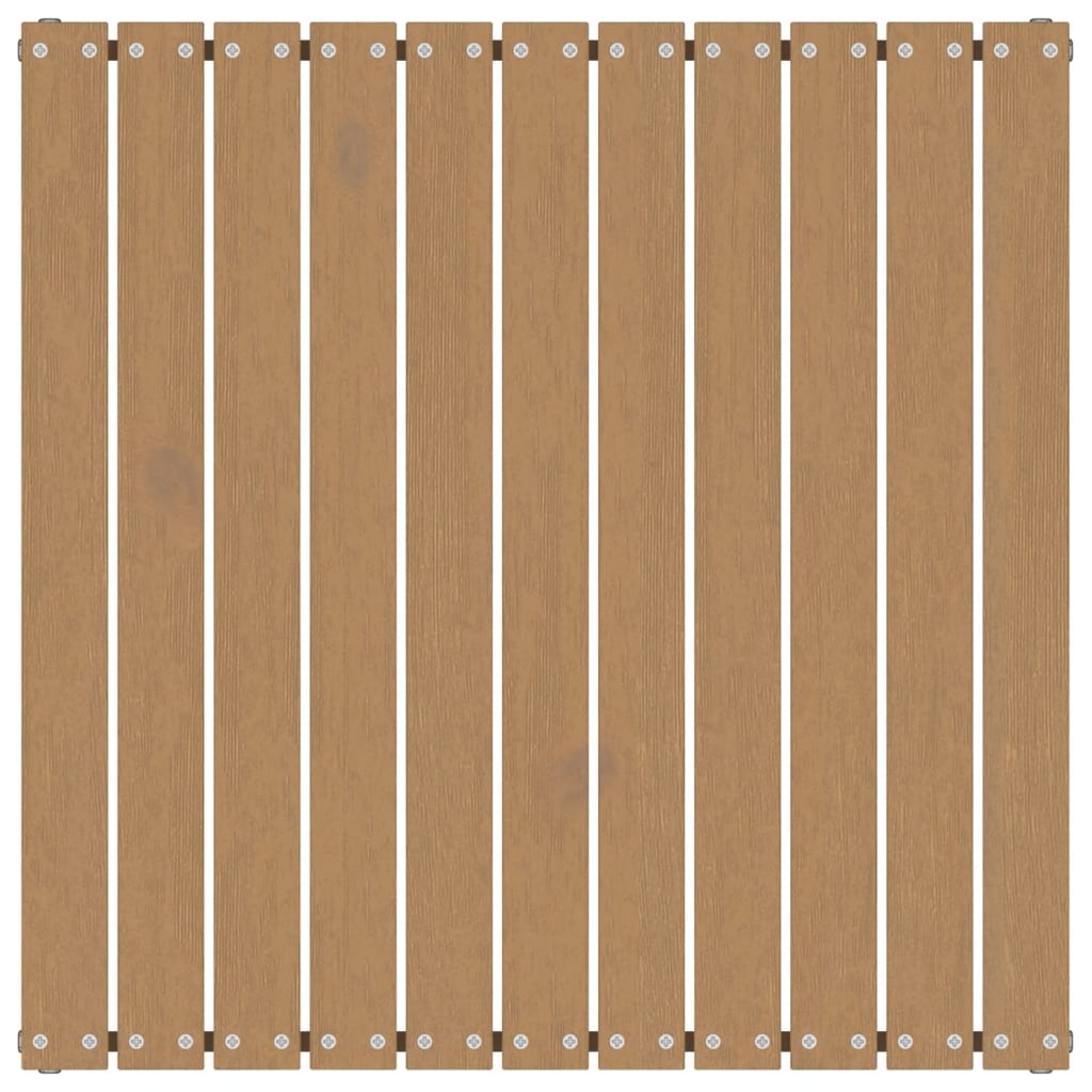 Poggiapiedi da Giardino 70x70x30 cm Marrone Miele Massello Pino cod mxl 39526