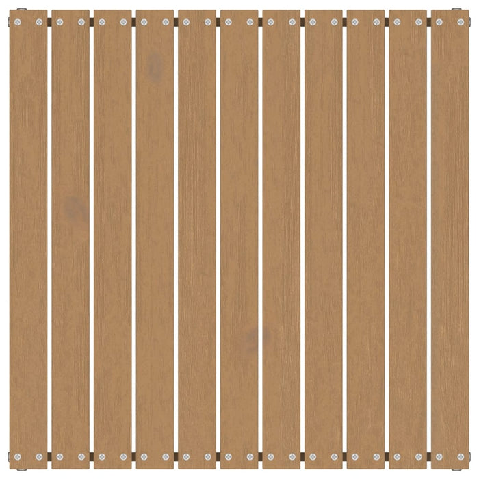 Poggiapiedi da Giardino 70x70x30 cm Marrone Miele Massello Pino cod mxl 39526