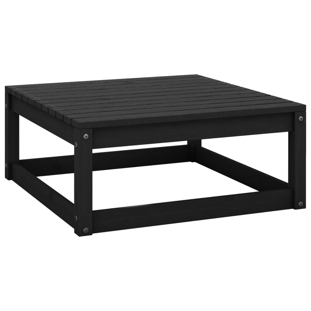 Poggiapiedi da Giardino 42x35x45 cm Legno Massello di Pino Nero cod mxl 39514