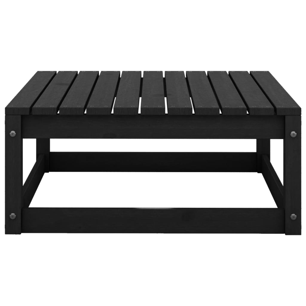 Poggiapiedi da Giardino 42x35x45 cm Legno Massello di Pino Nero cod mxl 39514