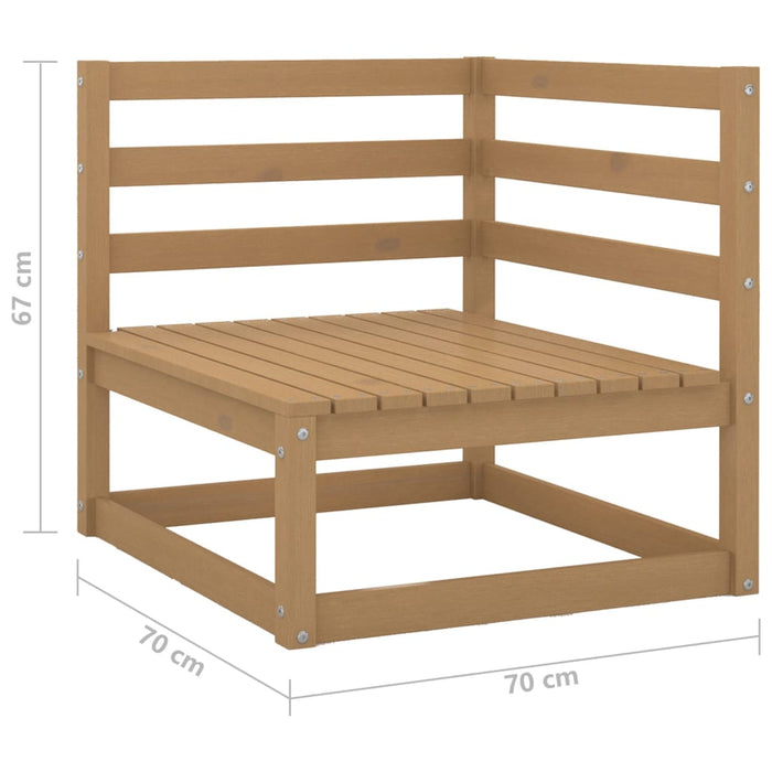 Set Divani da Giardino 2 pz Miele in Legno Massello di Pino cod mxl 39529