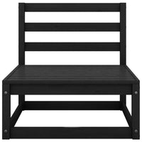 Set Divani da Giardino 2 pz Nero in Legno Massello di Pino cod mxl 41732