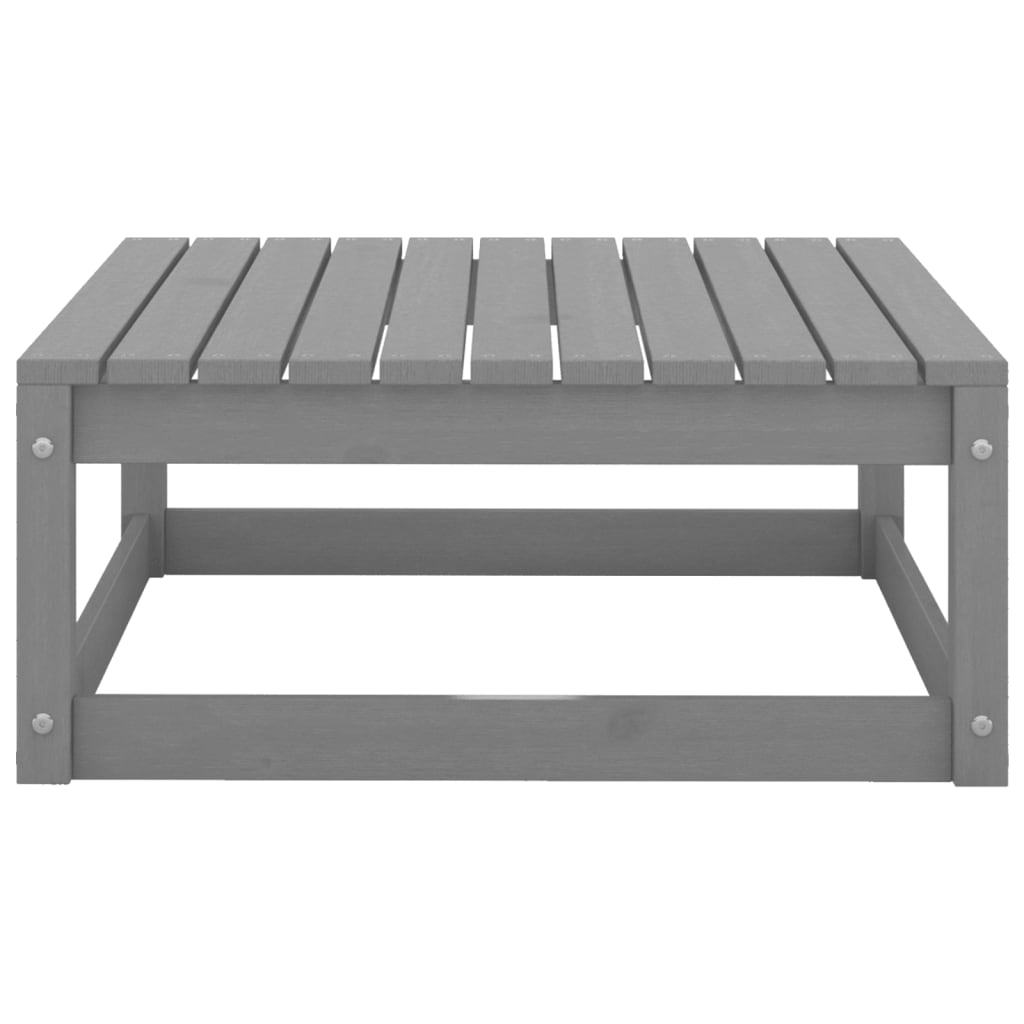 Set Divani da Giardino 2 pz Grigio in Legno Massello di Pino cod mxl 35562