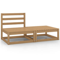 Set Divani da Giardino 2 pz Miele in Legno Massello di Pino 805698