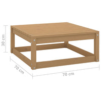 Set Divani da Giardino 2 pz Miele in Legno Massello di Pino 805698