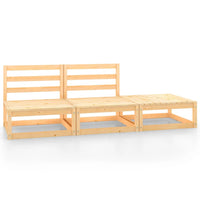 Set Divani da Giardino 3 pz in Legno Massello di Pino cod mxl 43339