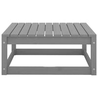 Set Divani da Giardino 3 pz Grigio in Legno Massello di Pino 805712