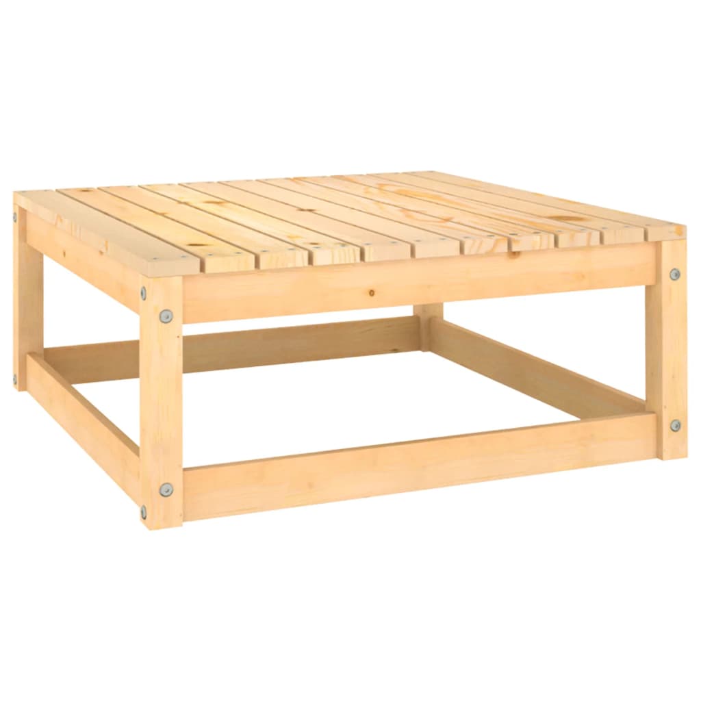 Poggiapiedi da Giardino con Cuscino in Legno Massello di Pinocod mxl 118703