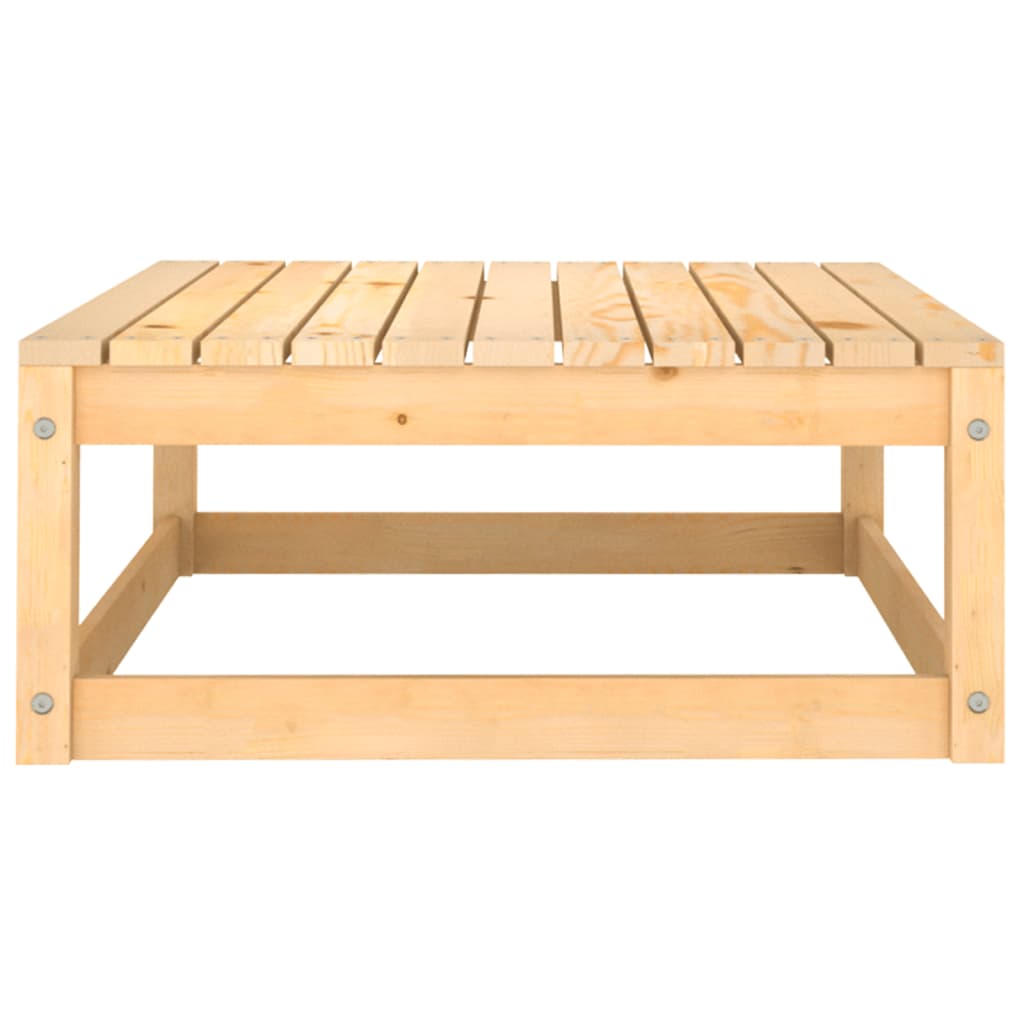 Poggiapiedi da Giardino con Cuscino in Legno Massello di Pinocod mxl 118703