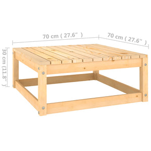 Poggiapiedi da Giardino con Cuscini 2 pz Legno Massello di Pino 805740