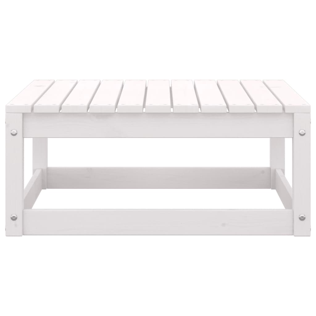 Set Divani da Giardino 2 pz Cuscini Legno Massello Pino Bianco 805756