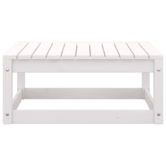 Set Divani da Giardino 2 pz Cuscini Legno Massello Pino Bianco 805756