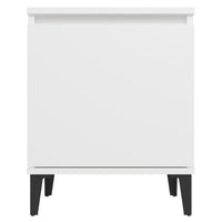 Comodino con Gambe in Metallo Bianco 40x30x50 cm cod mxl 31055