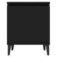 Comodino con Gambe in Metallo Nero 40x30x50 cm cod mxl 47673