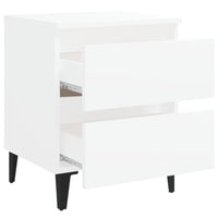 Comodino Bianco 40x35x50 cm in Legno Multistrato 805869