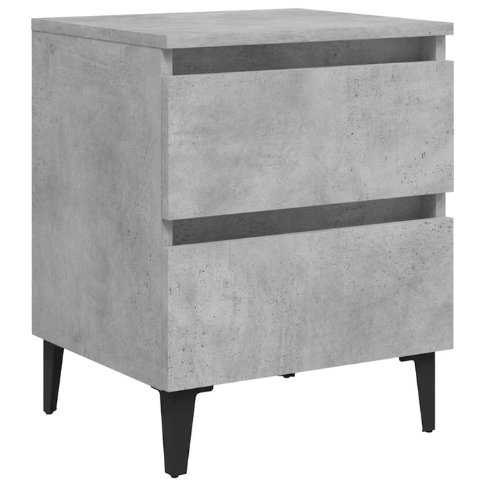 Comodino Grigio Calcestruzzo 40x35x50 cm in Truciolato 805877