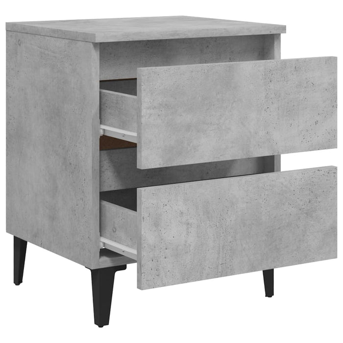 Comodino Grigio Calcestruzzo 40x35x50 cm in Truciolato 805877