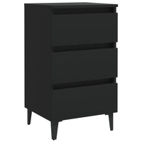 Comodino con Gambe in Metallo Nero 40x35x69 cm cod mxl 31240