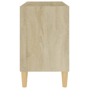 Mobile TV con Gambe in Legno Massello Rovere Sonoma 69,5x30x50 cm cod mxl 5866