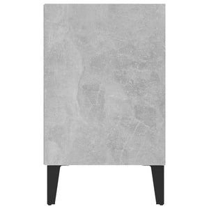 Mobile TV con Gambe in Metallo Grigio Cemento 103,5x30x50 cm 805954