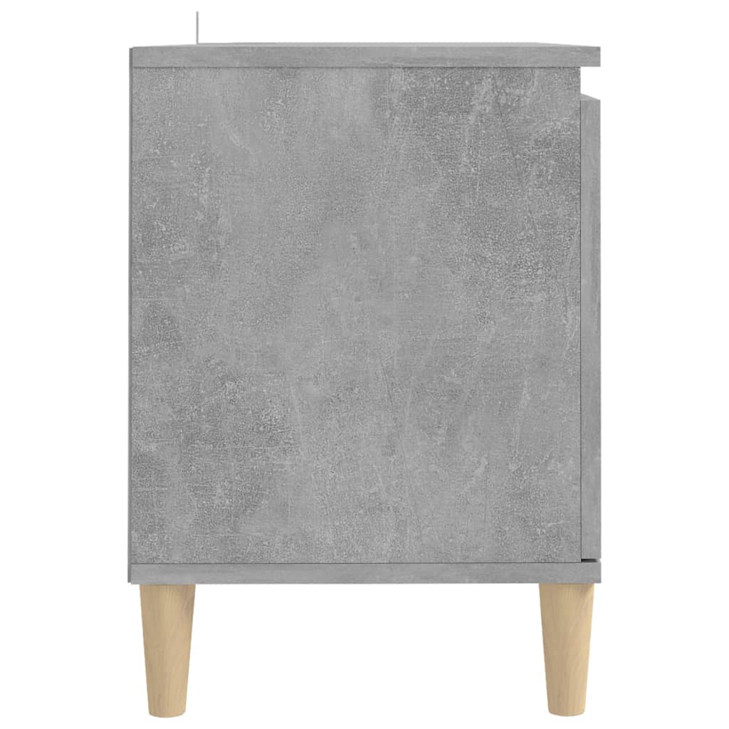 Mobile TV con Gambe in Legno Grigio Cemento 103,5x30x50 cm cod mxl 13305