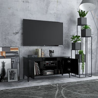 Mobile TV con Gambe in Metallo Nero 103,5x30x50 cm 805969