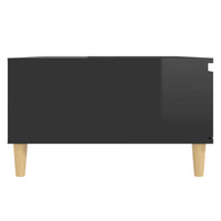 Tavolino da Salotto Nero Lucido 90x60x35 cm Legno Multistrato 806002