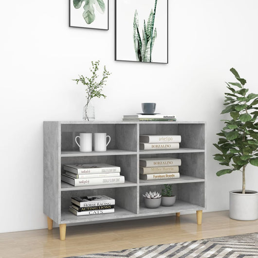 Credenza Grigio Cemento 103,5x35x70 cm in Truciolato cod mxl 24847