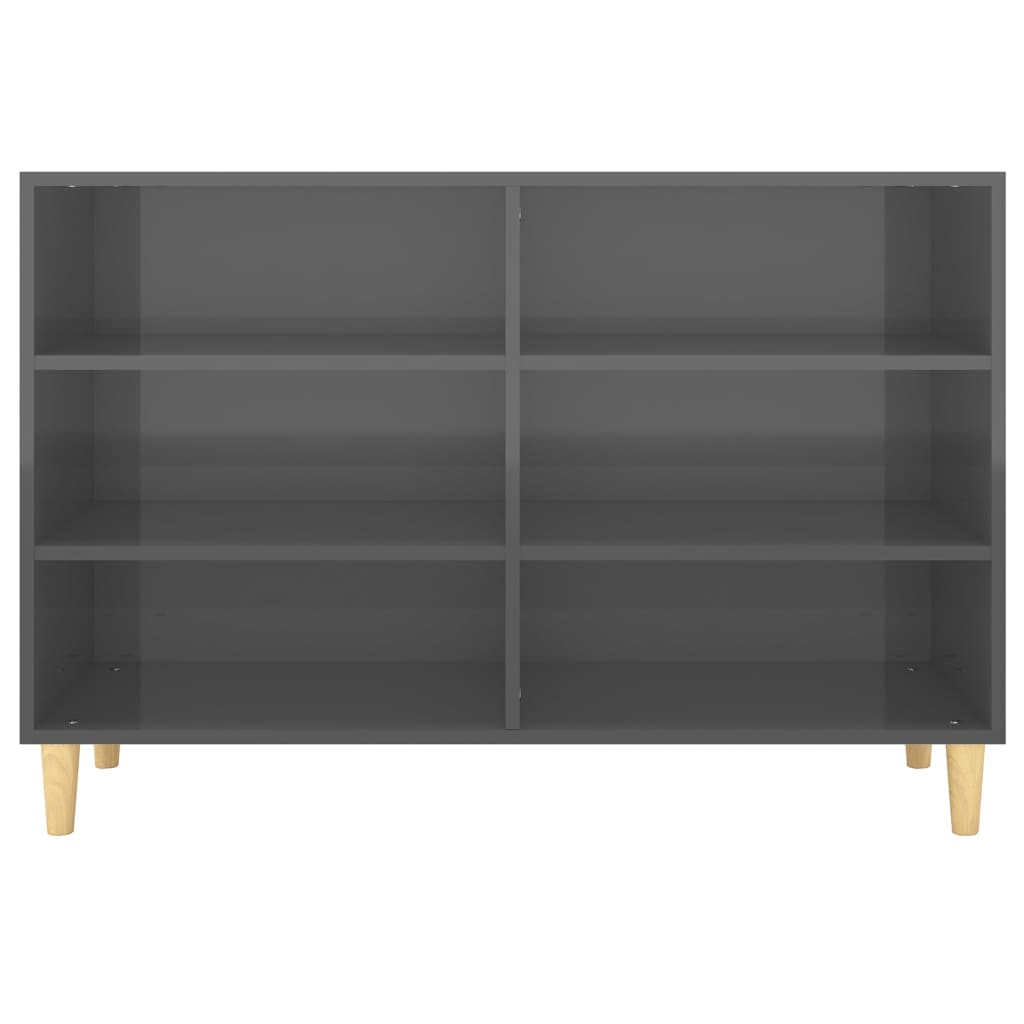 Credenza Grigio Lucido 103,5x35x70 cm in Truciolato 806039