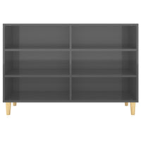 Credenza Grigio Lucido 103,5x35x70 cm in Truciolato 806039