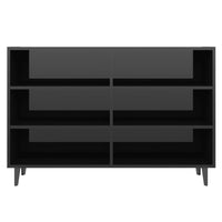 Credenza Nero Lucido 103,5x35x70 cm in Truciolato 806047