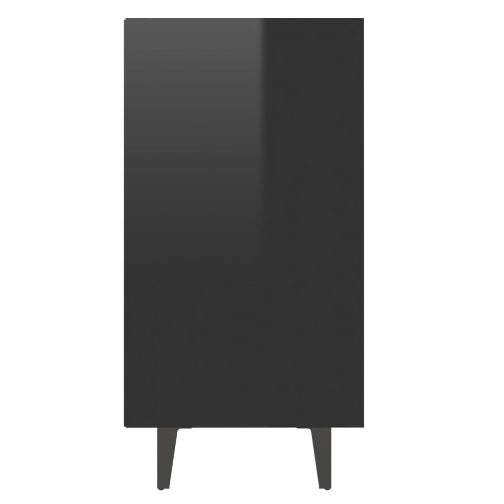 Credenza Nero Lucido 103,5x35x70 cm in Truciolato 806047