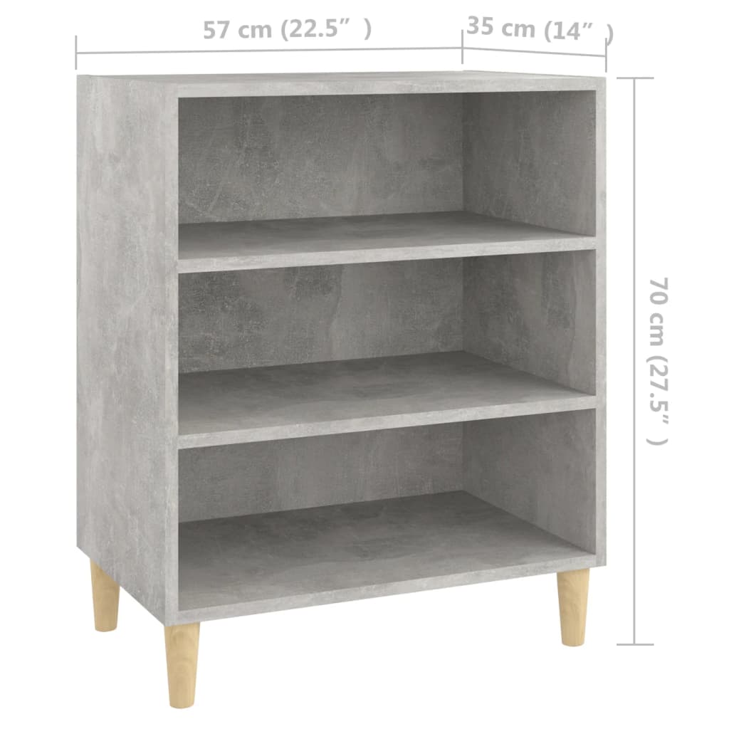 Credenza Grigio Cemento 57x35x70 cm in Truciolato 806053