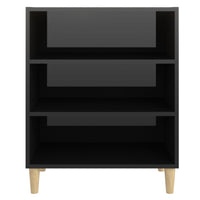 Credenza Nero Lucido 57x35x70 cm in Truciolato cod mxl 13392