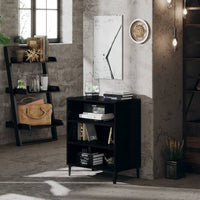 Credenza Nero Lucido 57x35x70 cm in Truciolato