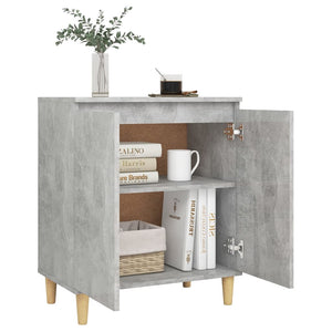 Credenza e Gambe in Legno Grigio Cemento 60x35x70cm Truciolato