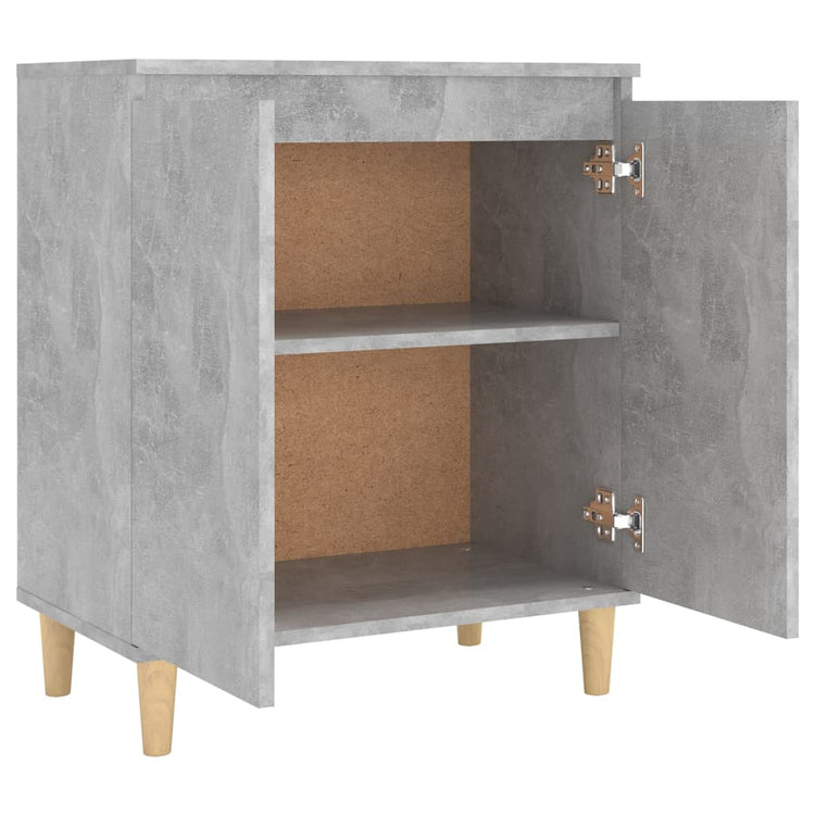 Credenza e Gambe in Legno Grigio Cemento 60x35x70cm Truciolato