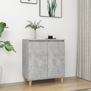 Credenza e Gambe in Legno Grigio Cemento 60x35x70cm Truciolato