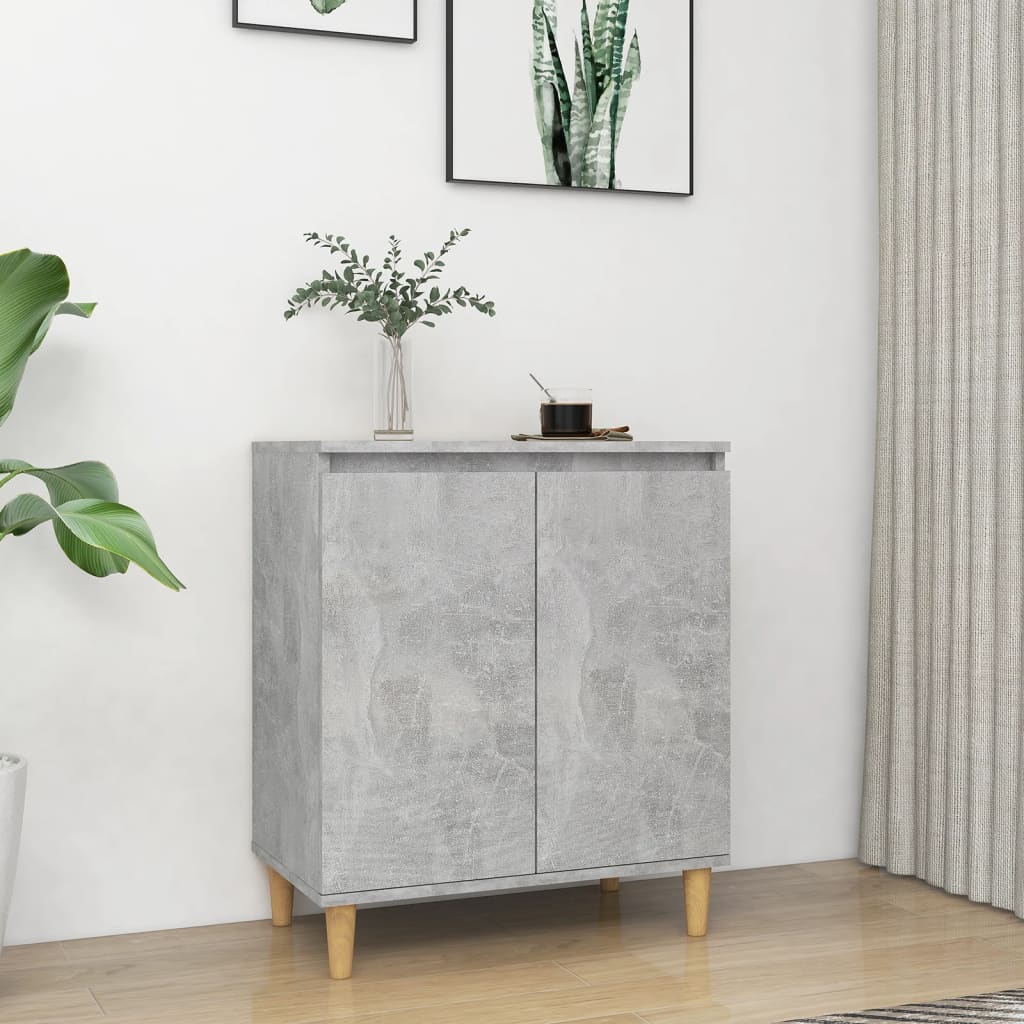 Credenza e Gambe in Legno Grigio Cemento 60x35x70cm Truciolato 806071