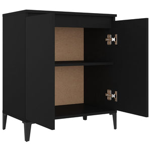 Credenza Nera 60x35x70 cm in Legno Multistrato 806077