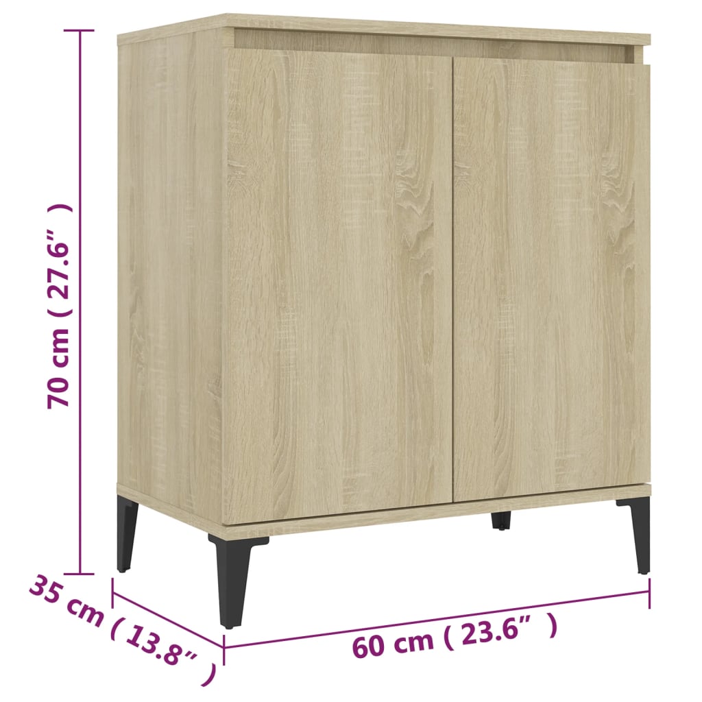 Credenza Rovere Sonoma 60x35x70 cm in Truciolato cod mxl 65600