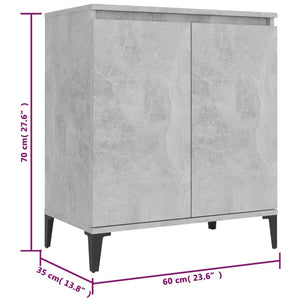 Credenza Grigio Cemento 60x35x70 cm in Truciolato 806080