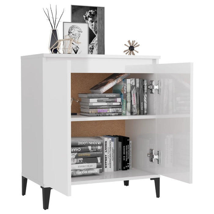 Credenza Bianco Lucido 60x35x70 cm in Truciolato cod mxl 6667