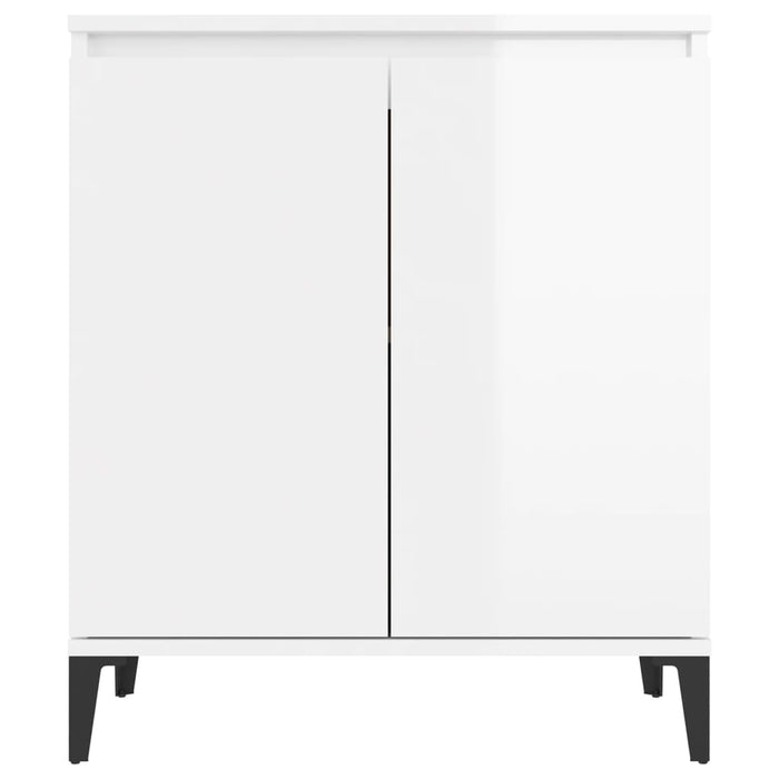 Credenza Bianco Lucido 60x35x70 cm in Truciolato 806082