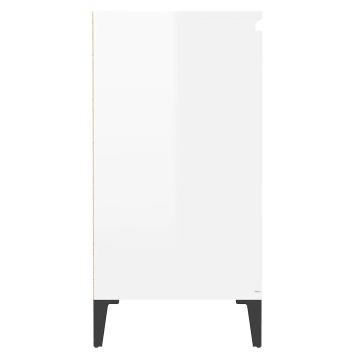 Credenza Bianco Lucido 60x35x70 cm in Truciolato 806082