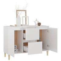 Credenza Bianco Lucido 103,5x35x70 cm in Truciolato